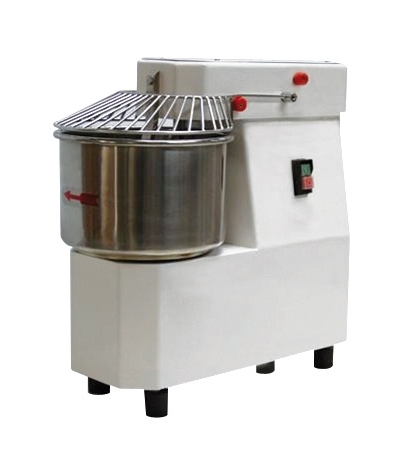 PREMIUM Spiral-Teigknetmaschine mit festem Kopf und festem Edelstahl-Kessel, Fassungsvermögen 10 ltr