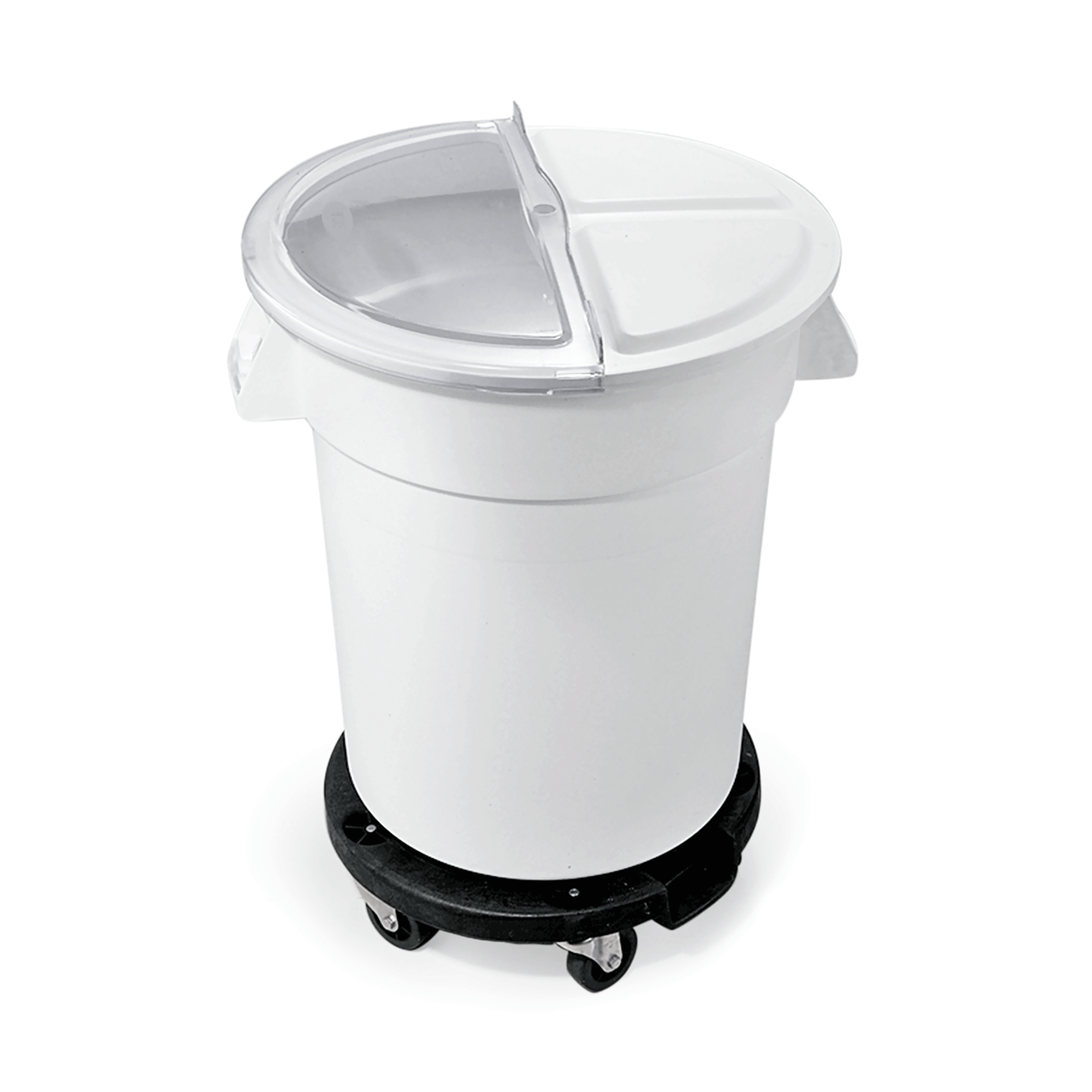 Transportrolley für 9217 760 - Ø 46,0 cm - Polyethylen/Deckel aus Polycarbonat - Deckel aufschiebbar