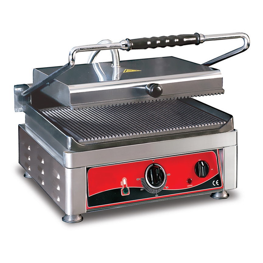 Kontaktgrill, oben gerillt/unten gerillt, Grillplatte 450 x 270 mm