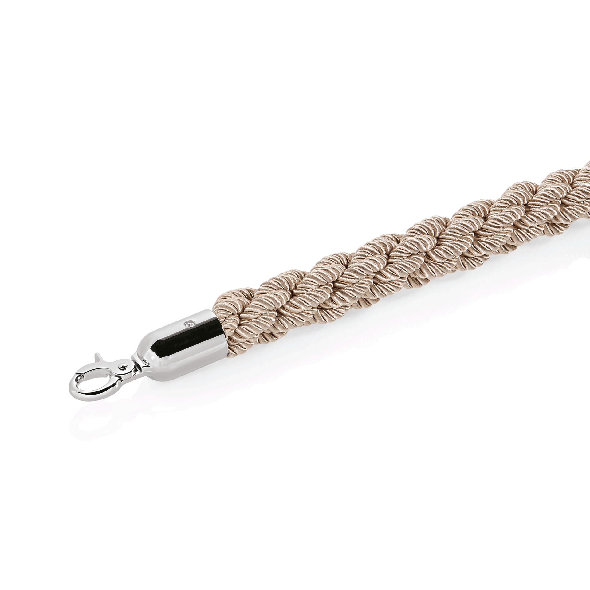 Verbindungs-Kordel, verchromt, Ø 32 mm, 150cm, natur/beige