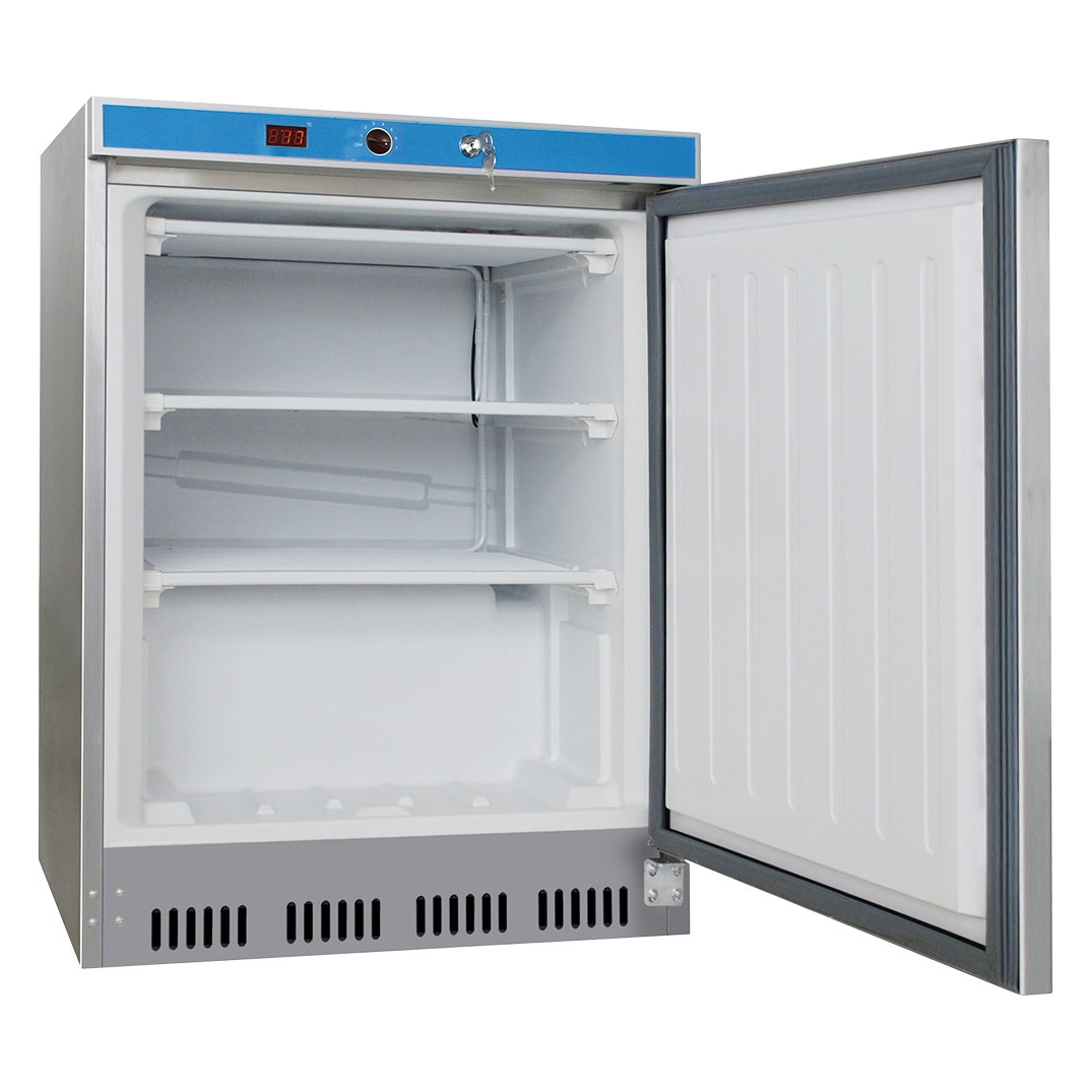 Tiefkühlschrank, Edelstahl, 130 Liter, Umluftkühlung