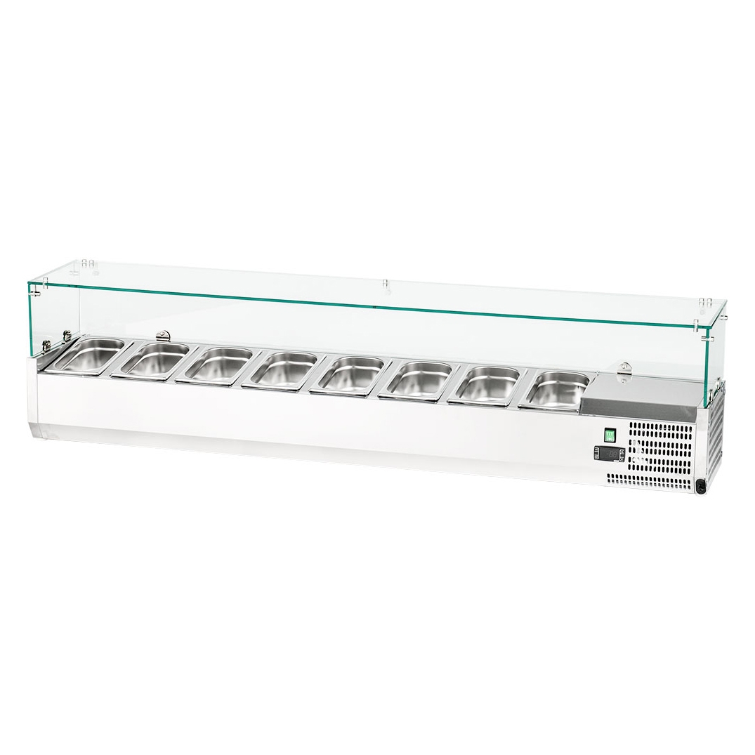 Kühlaufsatz, für 8 x GN 1/4 (150 mm), mit Glasaufsatz