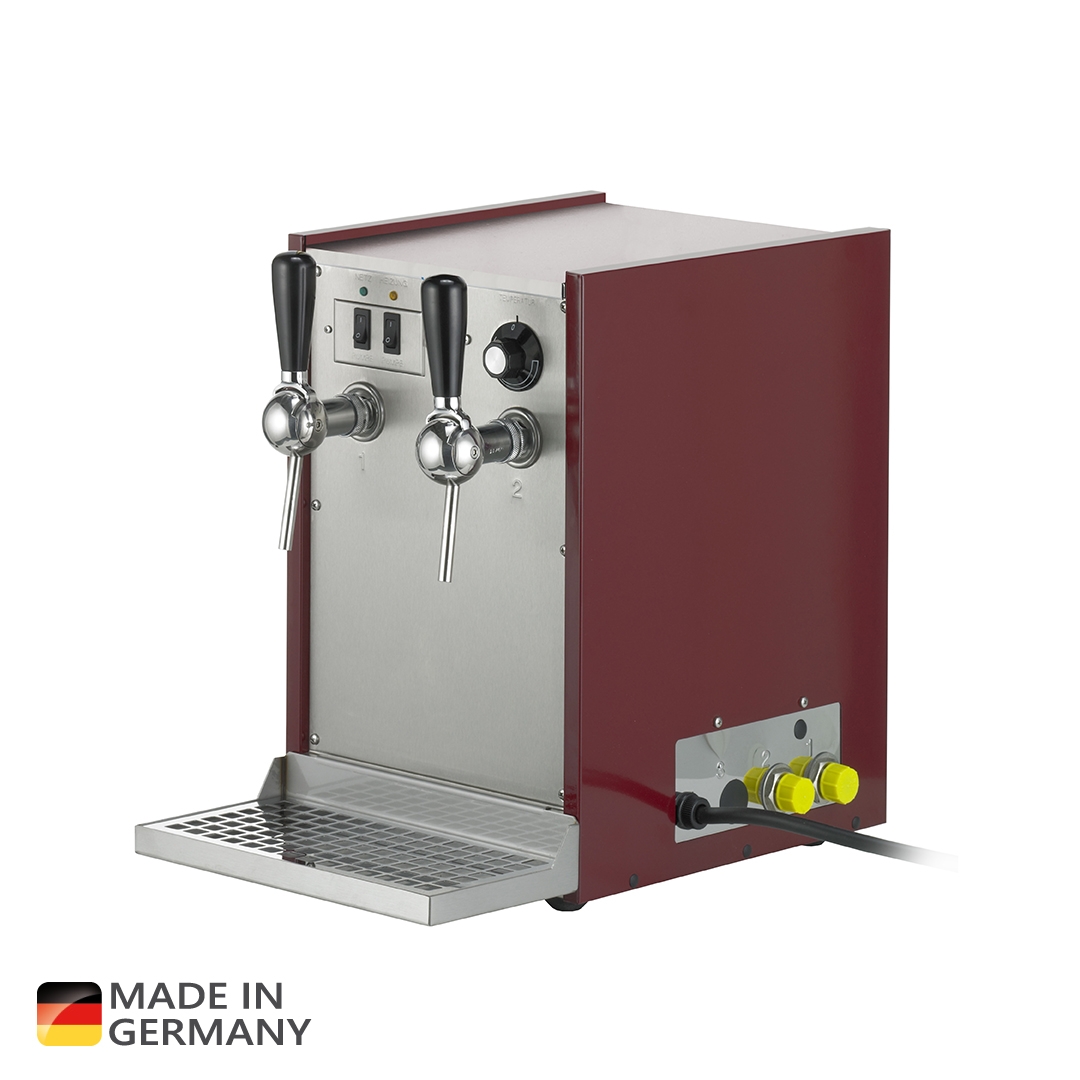 Glühweindurchlauferhitzer, 2 Zapfhähne