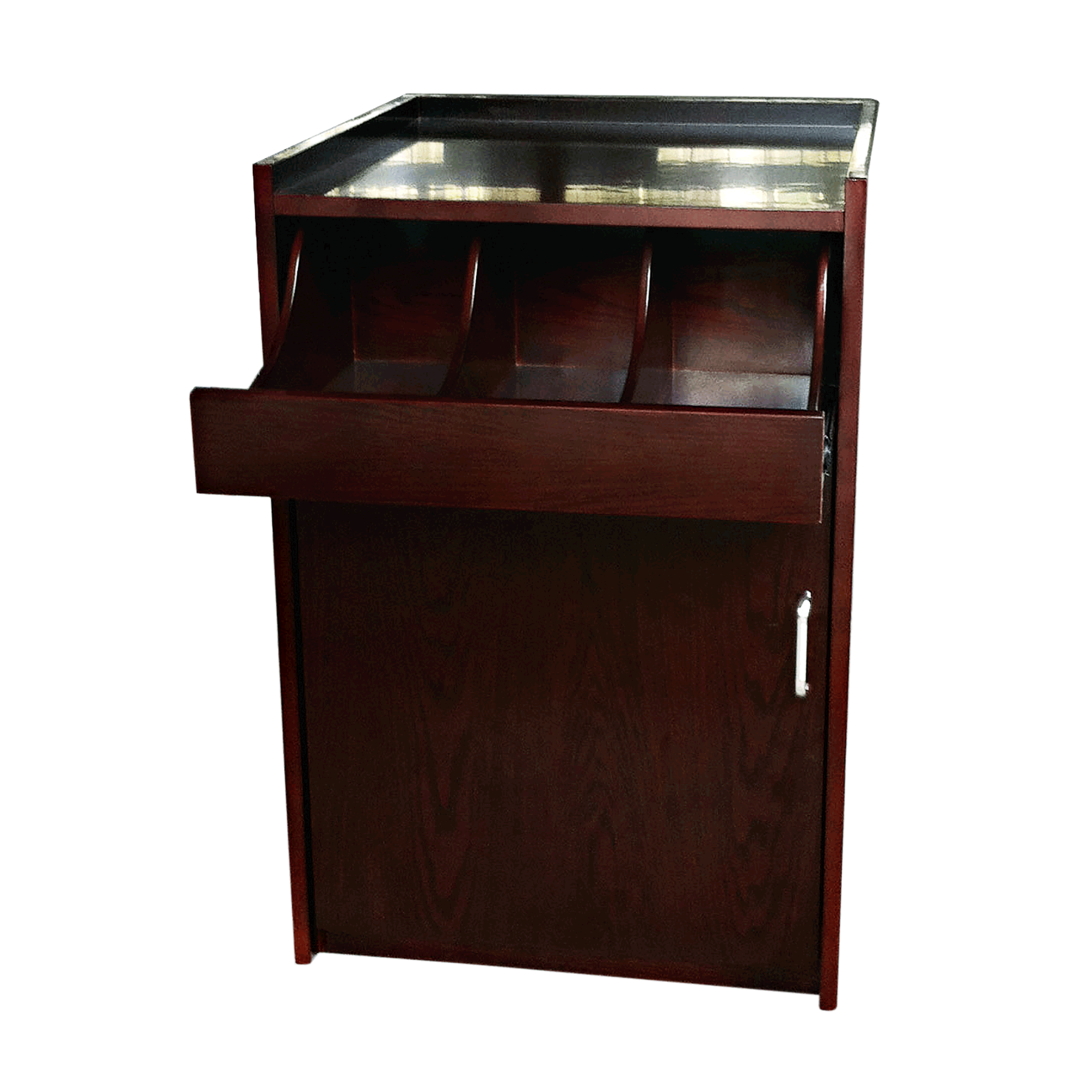 Besteckstation, Holz, furniert und lackiert