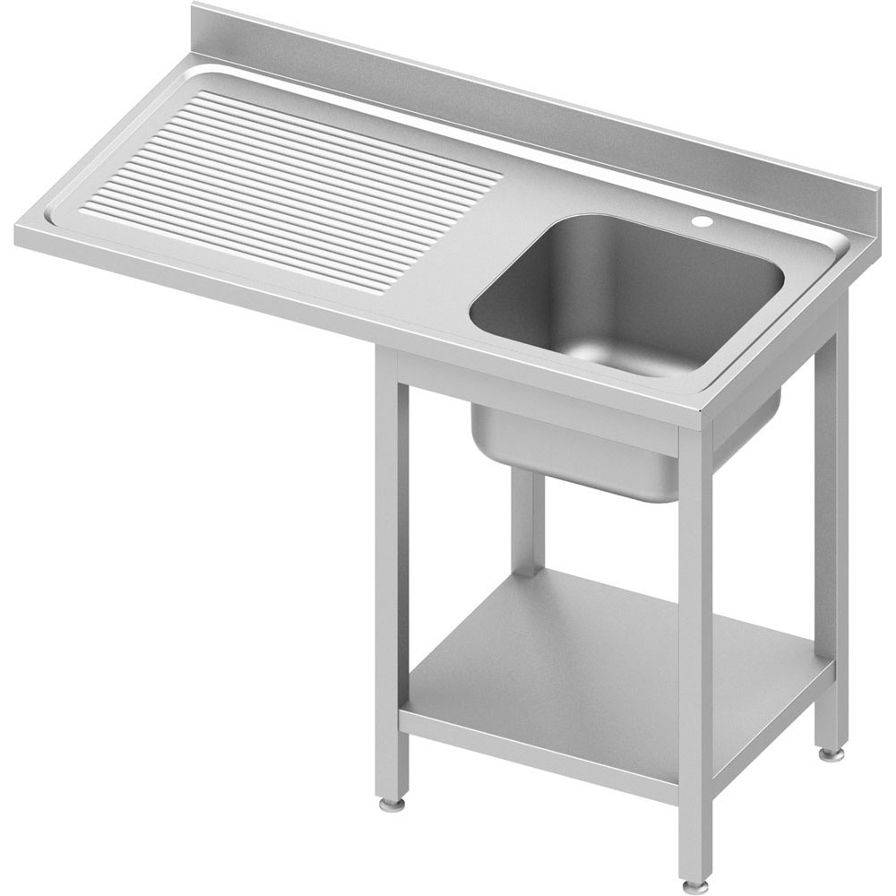 Spültisch ECO mit einem Überstand, Becken rechts, Grundboden 700mm Tiefe