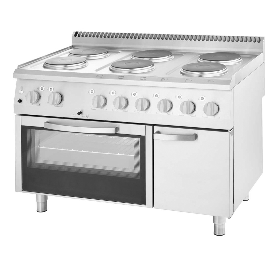 Elektroherd mit Umluft-Backofen, 6-Platten á 2,6 kW