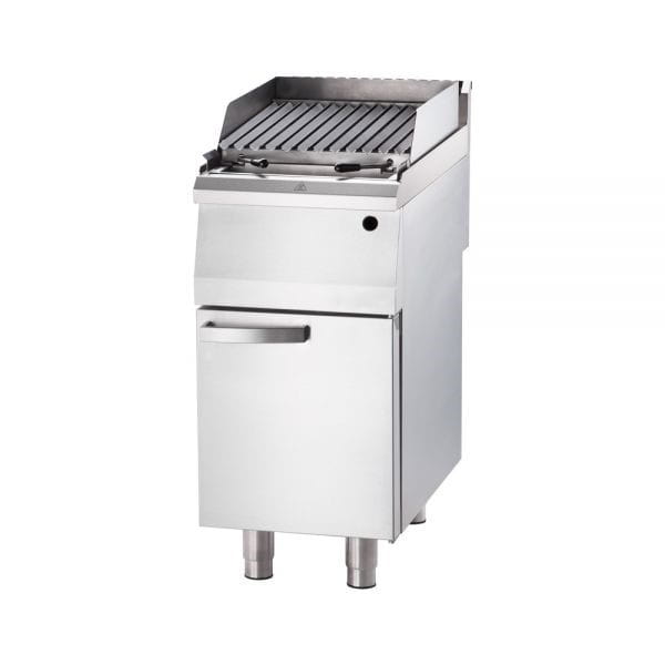 Gas-Lavastein-Grill, mit V-Rost