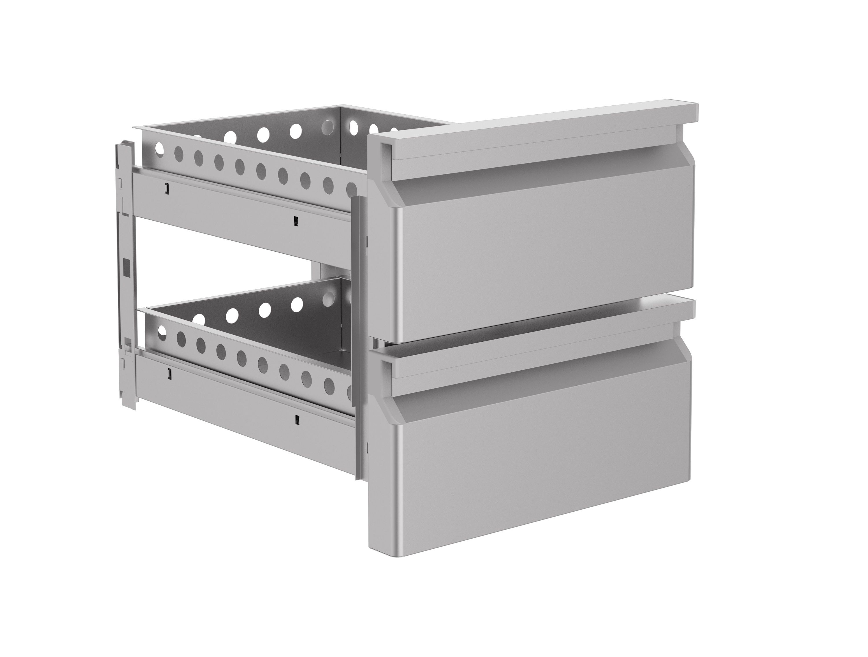 Schubladenblock 1/2 für Kühltische, 2 Schubladen