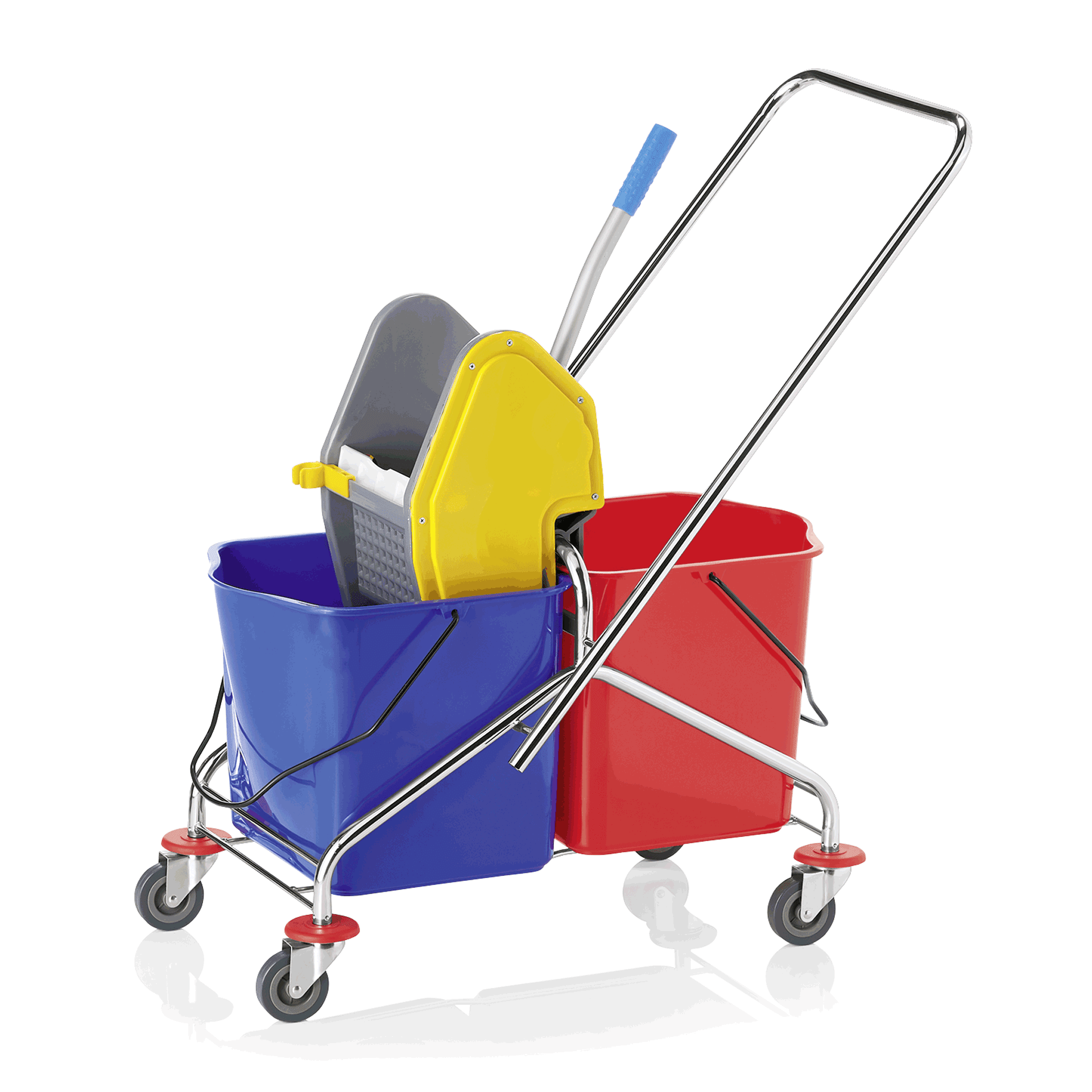 Reinigungs-Trolley, mit 2 Eimer und Mopwringer, 2 x 17 ltr.
