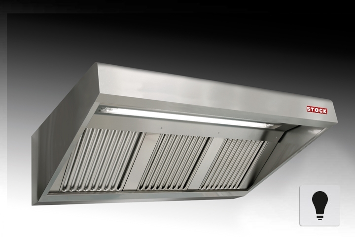 SOLOTEC Design-Wandhaube "A", Schrägform mit Beleuchtung