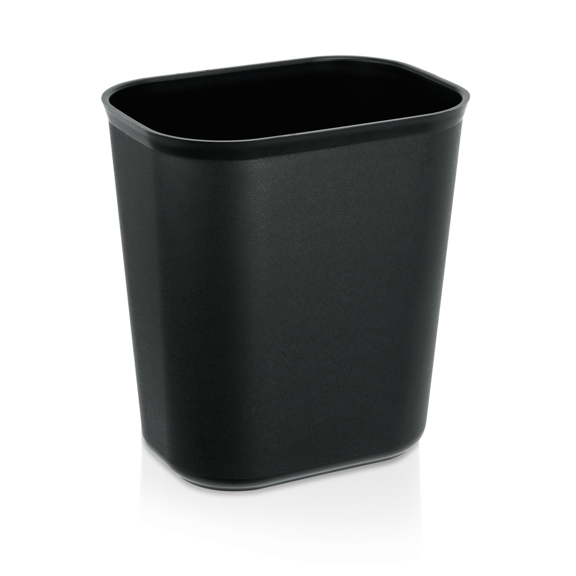 Papierkorb eckig, schwarz, Polypropylen