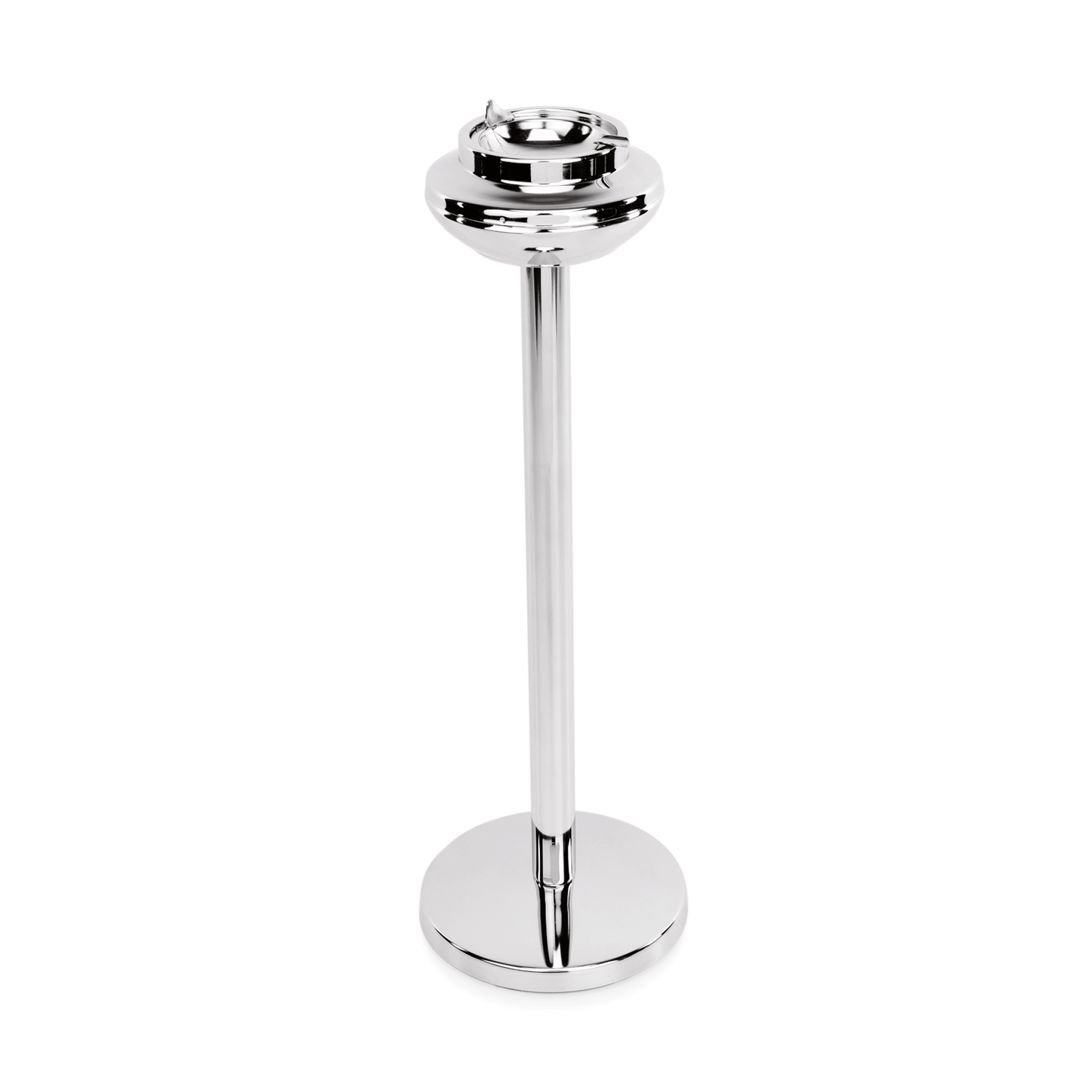Druck-Standaschenbecher, Klappmechanismus, verchromt