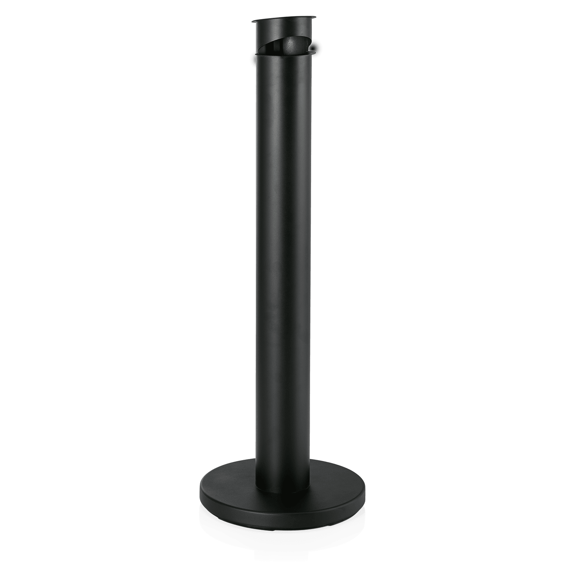 Standaschenbecher, pulverbeschichtet, Bodenplatte, schwarz
