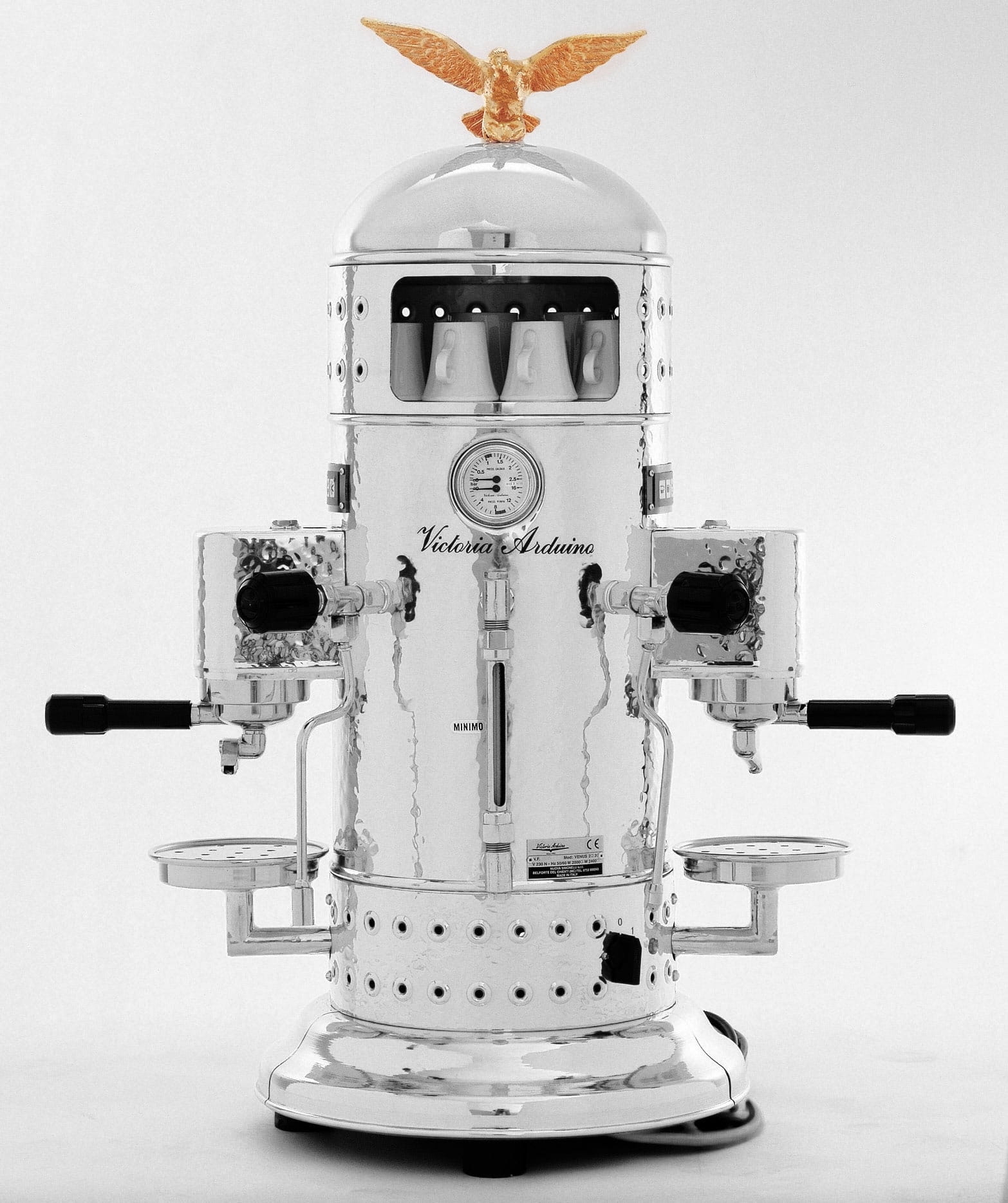 Siebträger-Espressomaschine Venus Bar, 2-gruppig, mit Manometer für Pumpendruck, volumetrische Ausfü