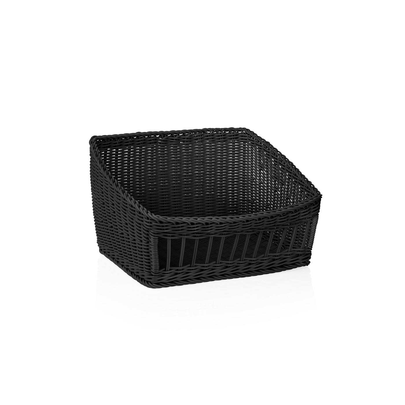 Systemkorb, stapelbar, spülmaschinenfest, BPA-frei, 450 x 400 x 270 / 160 mm, schwarz