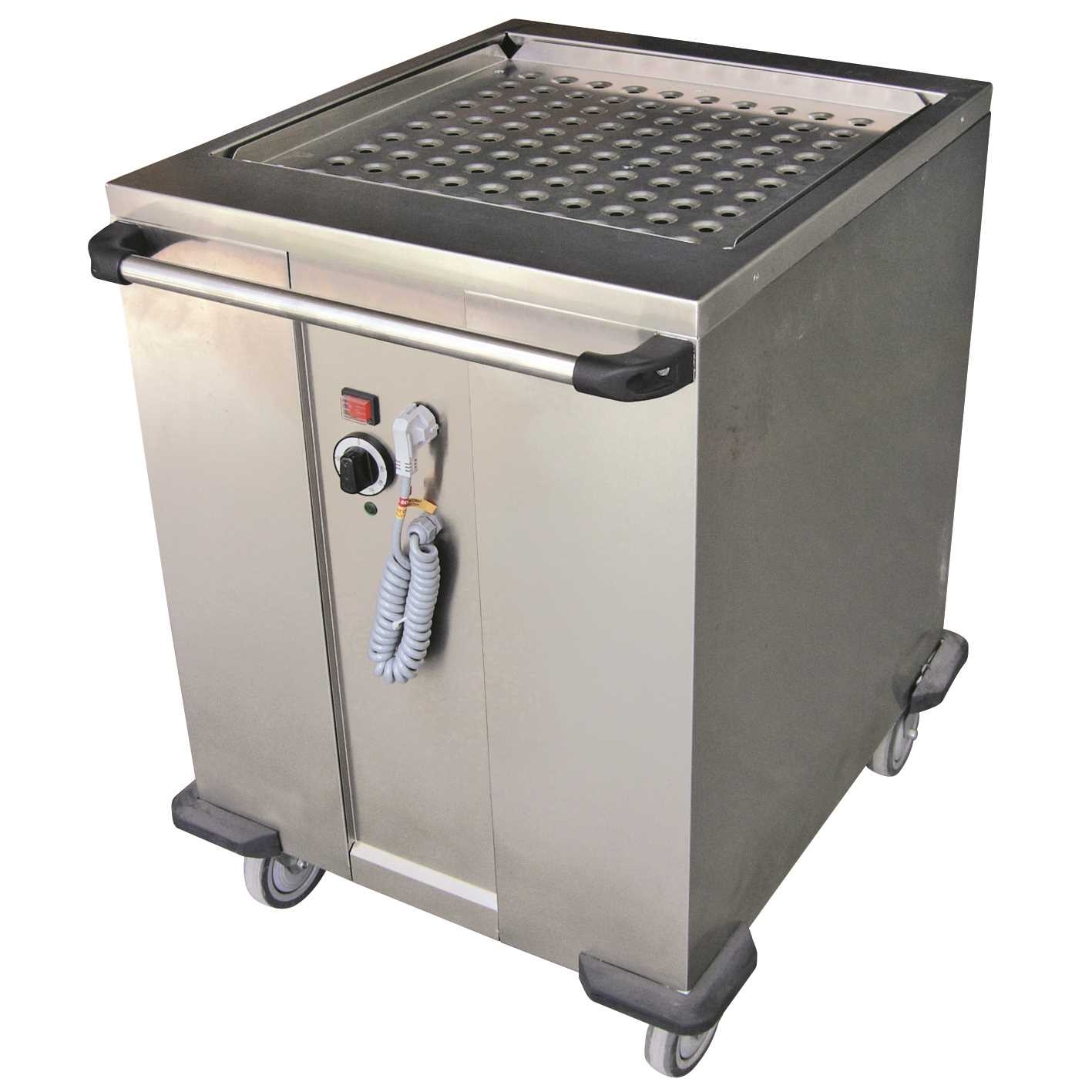 SOLOTEC Korbspender beheizt, fahrbar, Ablagefläche Abmessung (B/T) 535x510 mm