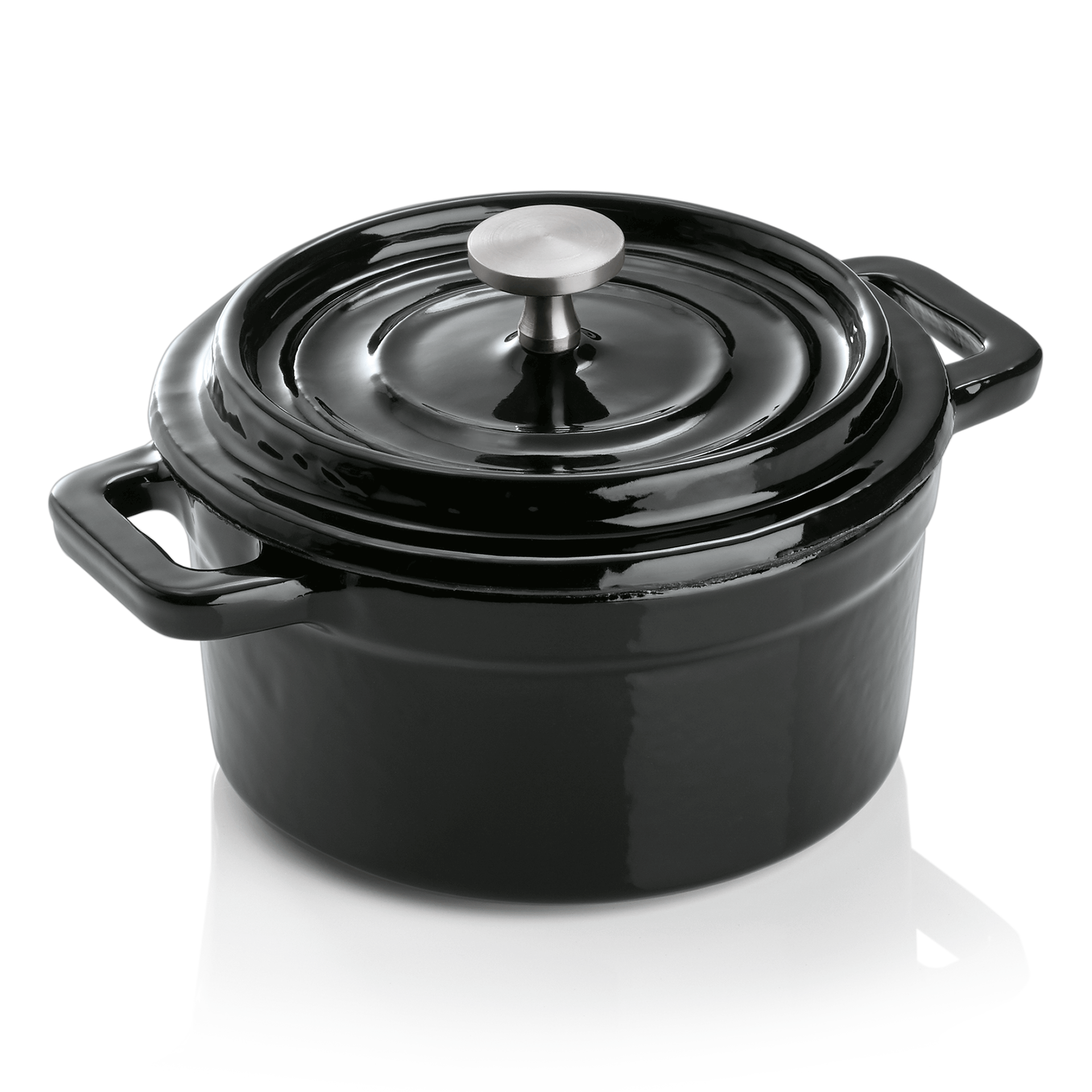 Cocotte - Ø 10 cm - Gusseisen emailliert - mit Deckel