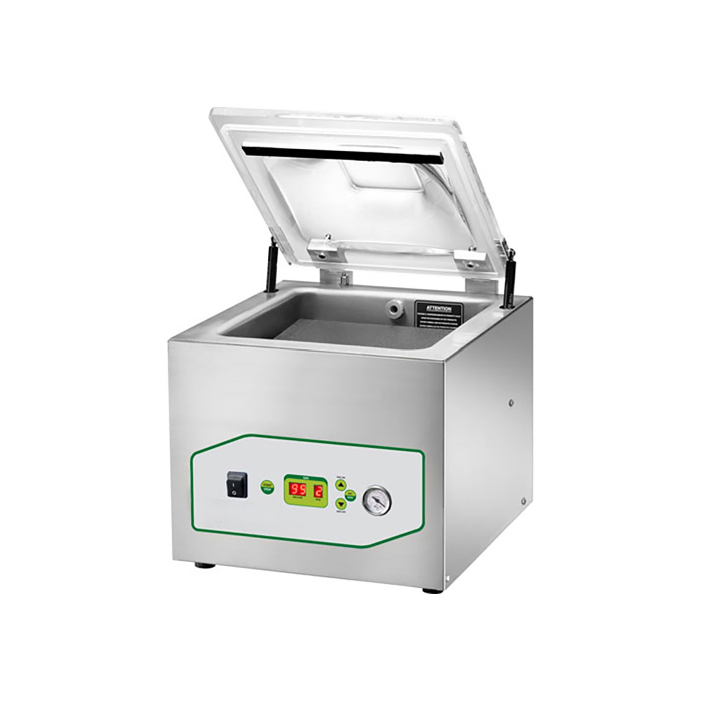 Kammer-Vakuumierer, 0,45 kW, Schweißbreite 300 mm, 8,0 m³/h, bis 98% Vakuum