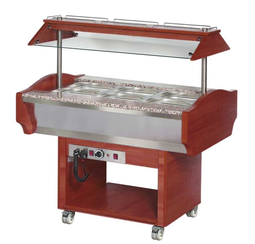 SOLOTEC Warmbuffet 3/1 GN, in Mahagonioptik