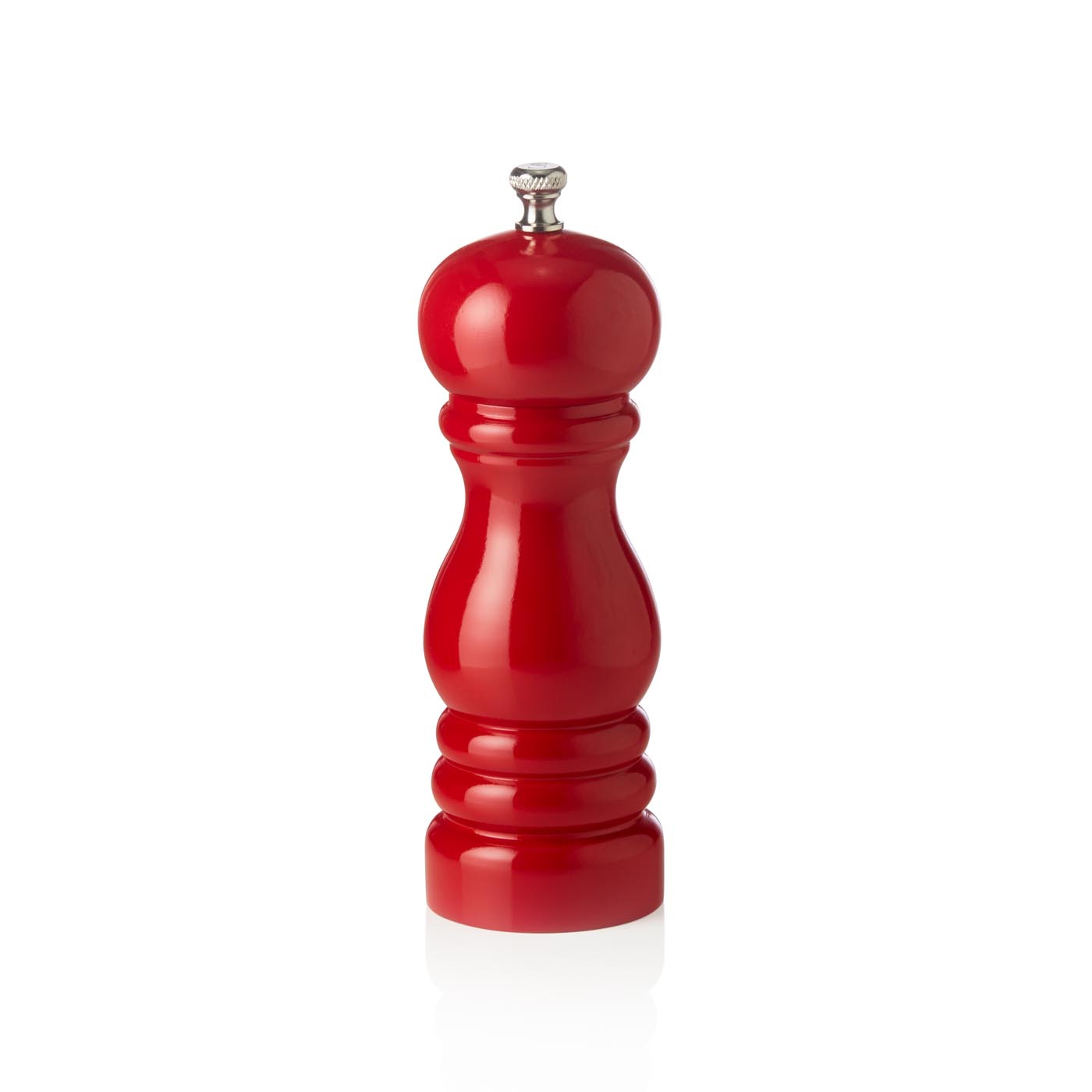 Pfeffermühle, klassisch, Holz, Keramik-Mahlwerk, glänzend rot, Ø 54 x H 150 mm