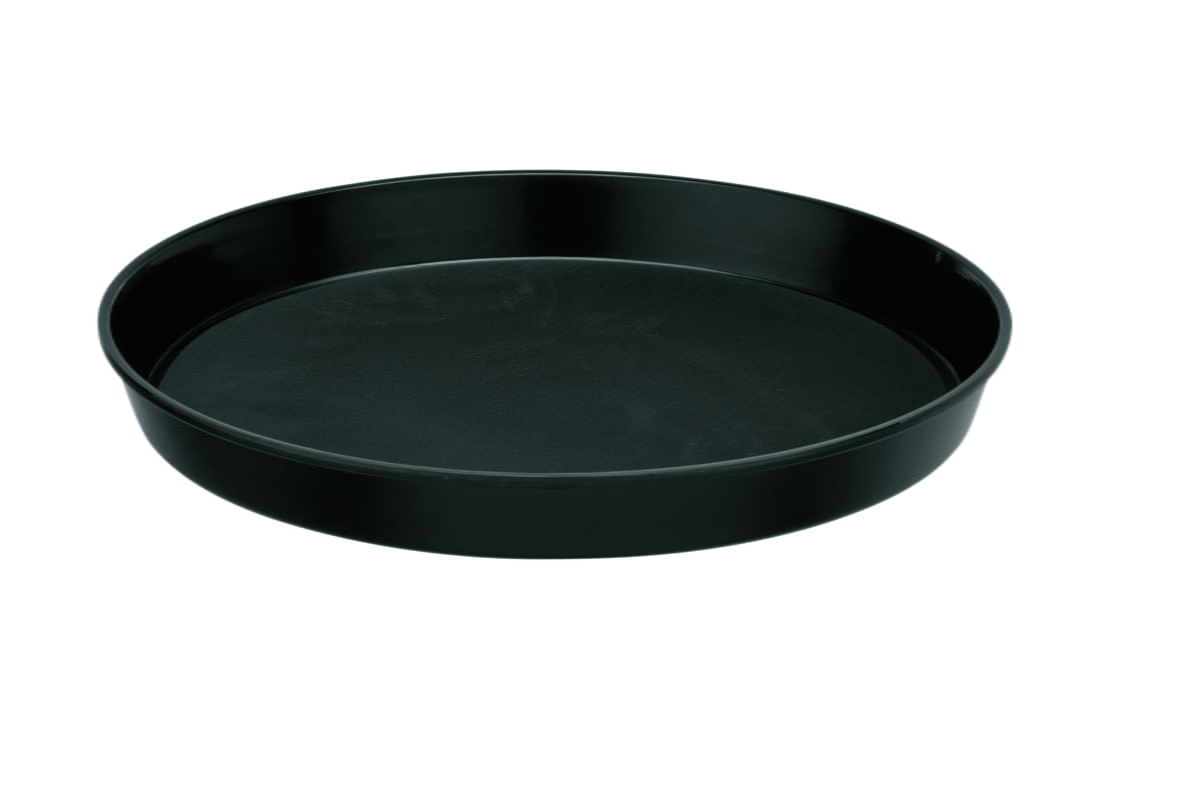 PP - Bierglasträger, schwarz, mit hohem Rand, Ø 36 cm