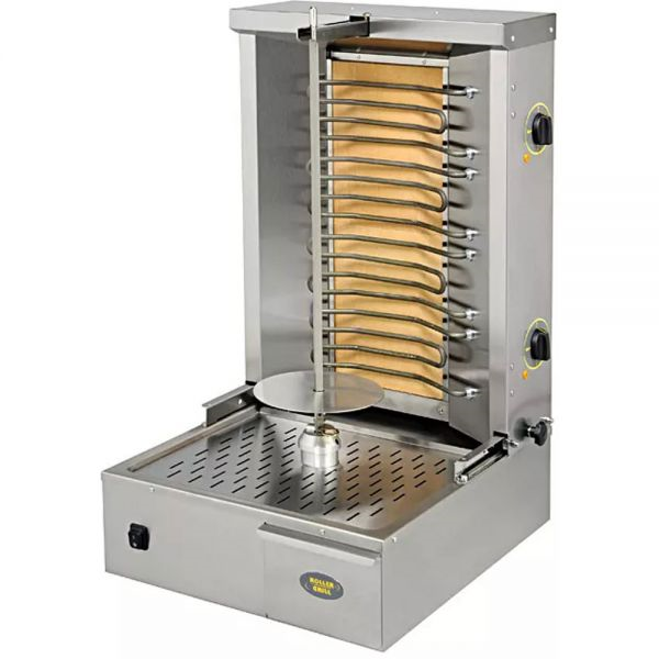 Elektro-Gyrosgrill / Dönergrill mit 25kg Kapazität und Keramiksteinen