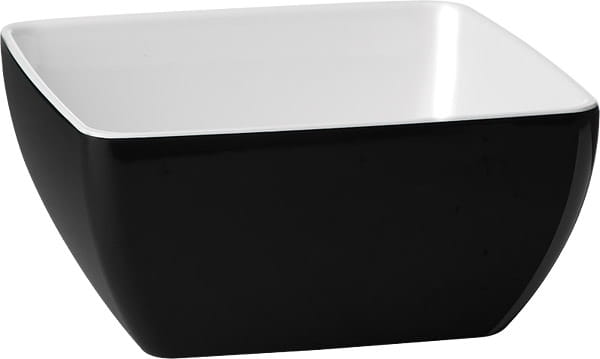 Schale "Pure", 3,80 Liter, Melamin, innen weiß - aussen schwarz