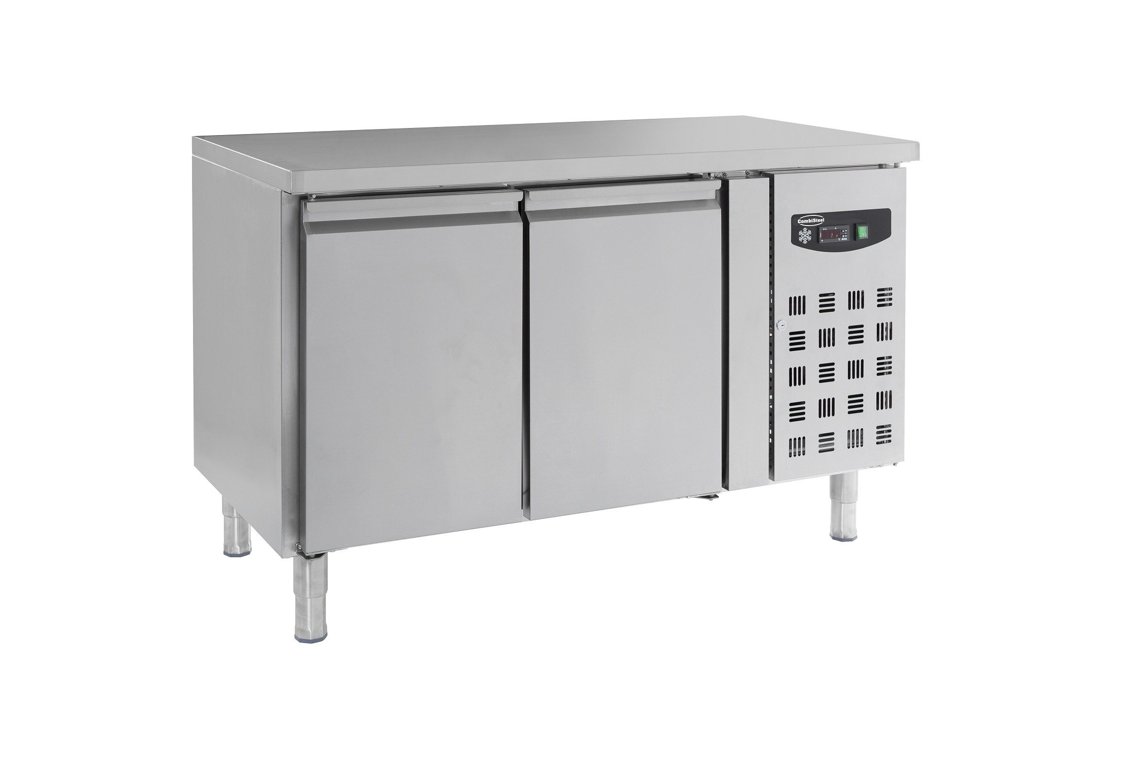 Kühltisch, 228 Liter, +2 bis +8 °C, Edelstahl, Umluftkühlung, automatische Abtauung