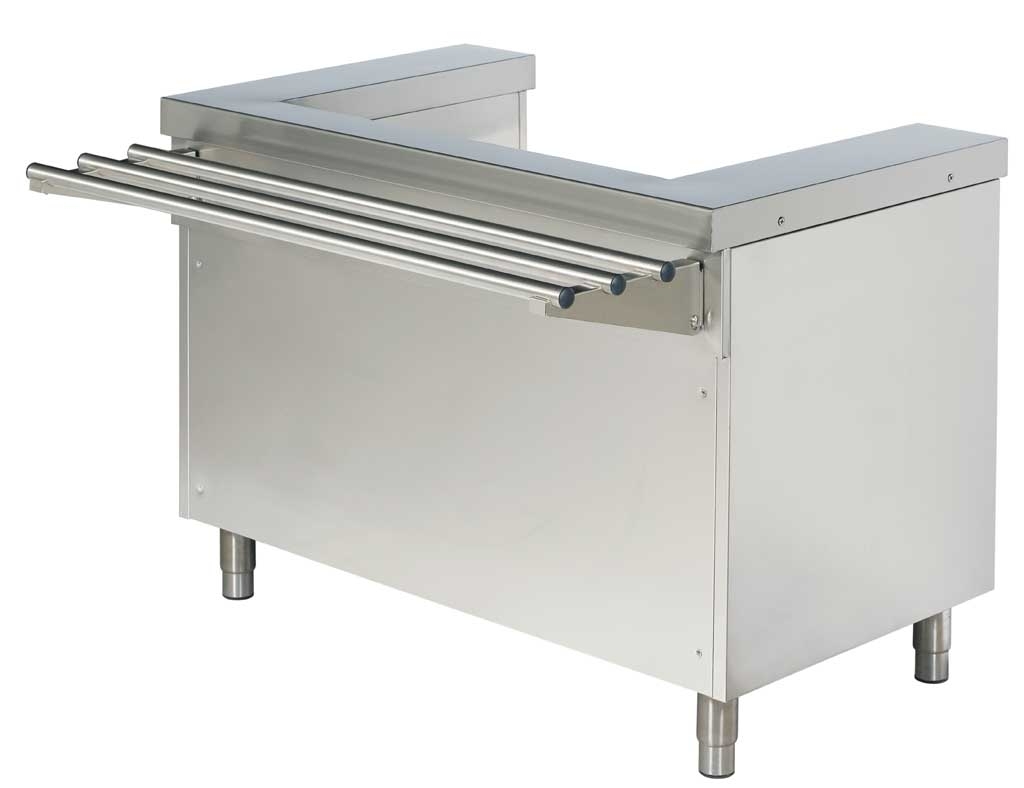 SOLOTEC Einfahrelement für Geräte bis 950 mm Breite mit Tablettablage