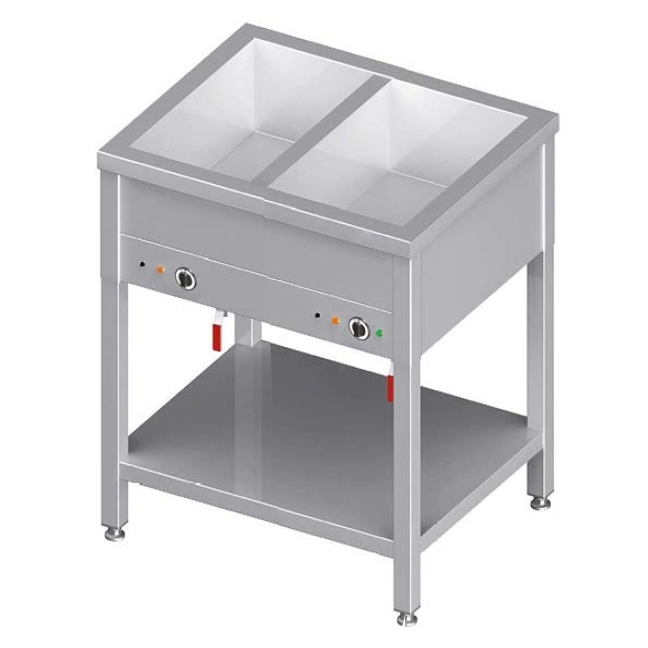 Bain-Marie Standgerät mit getrennt regelbarem Becken, GN 2/1