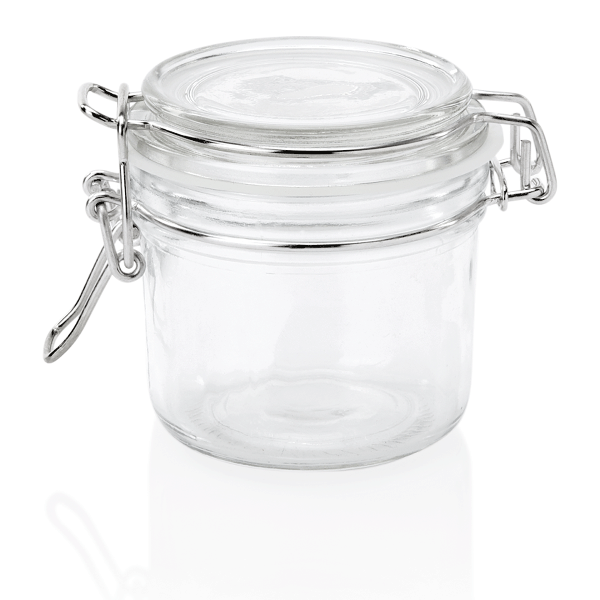 Bügelverschlussglas - Ø 8 cm - 0,20 Liter - Glas - Deckel mit Dichtung