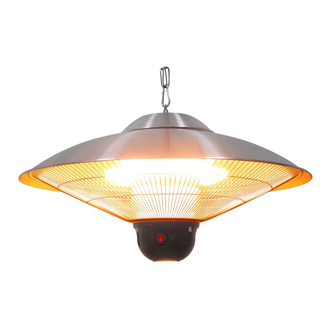 Elektrischer Heizstrahler, hängend mit LED-Beleuchtung, Ø 585 mm