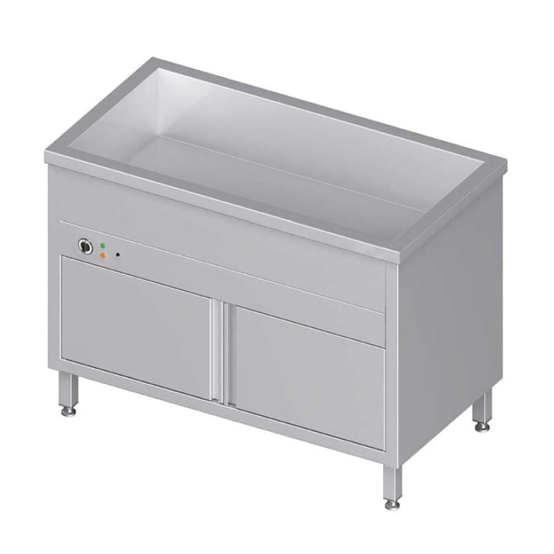 Bain-Marie Standgerät mit geschlossenem Unterbau und einem Becken, GN 3/1