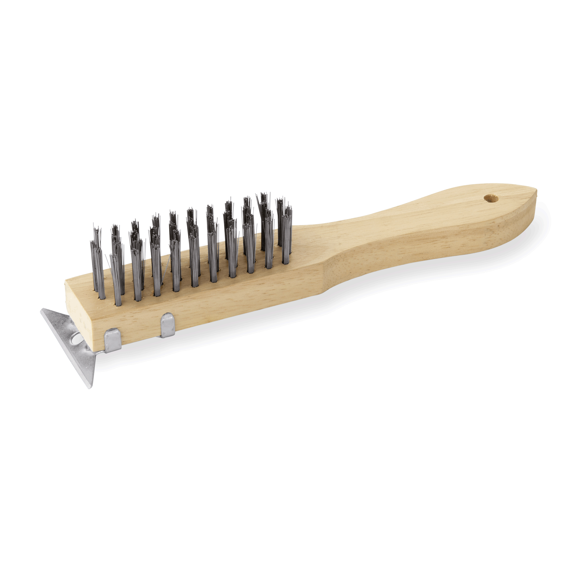 Drahtbürste, 28 cm, mit Schaber