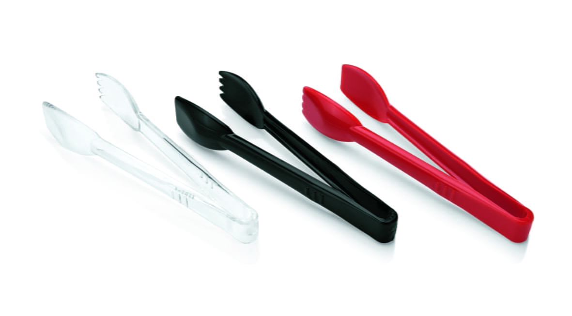 Salat-/Vorlegezange, Polycarbonat, 23 cm, schwarz