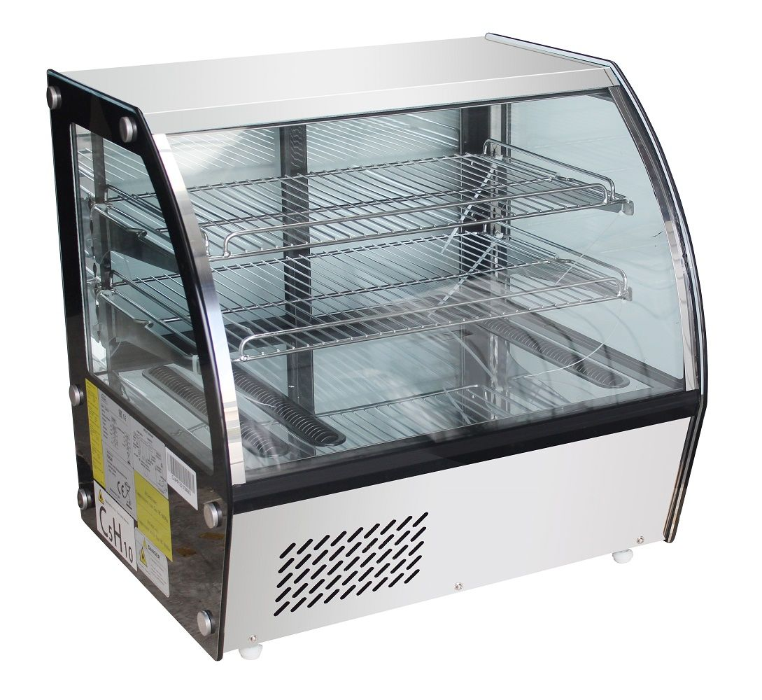 Kühlvitrine, +3 bis +8 °C, Nutzinhalt 120 Liter, Umluftkühlung