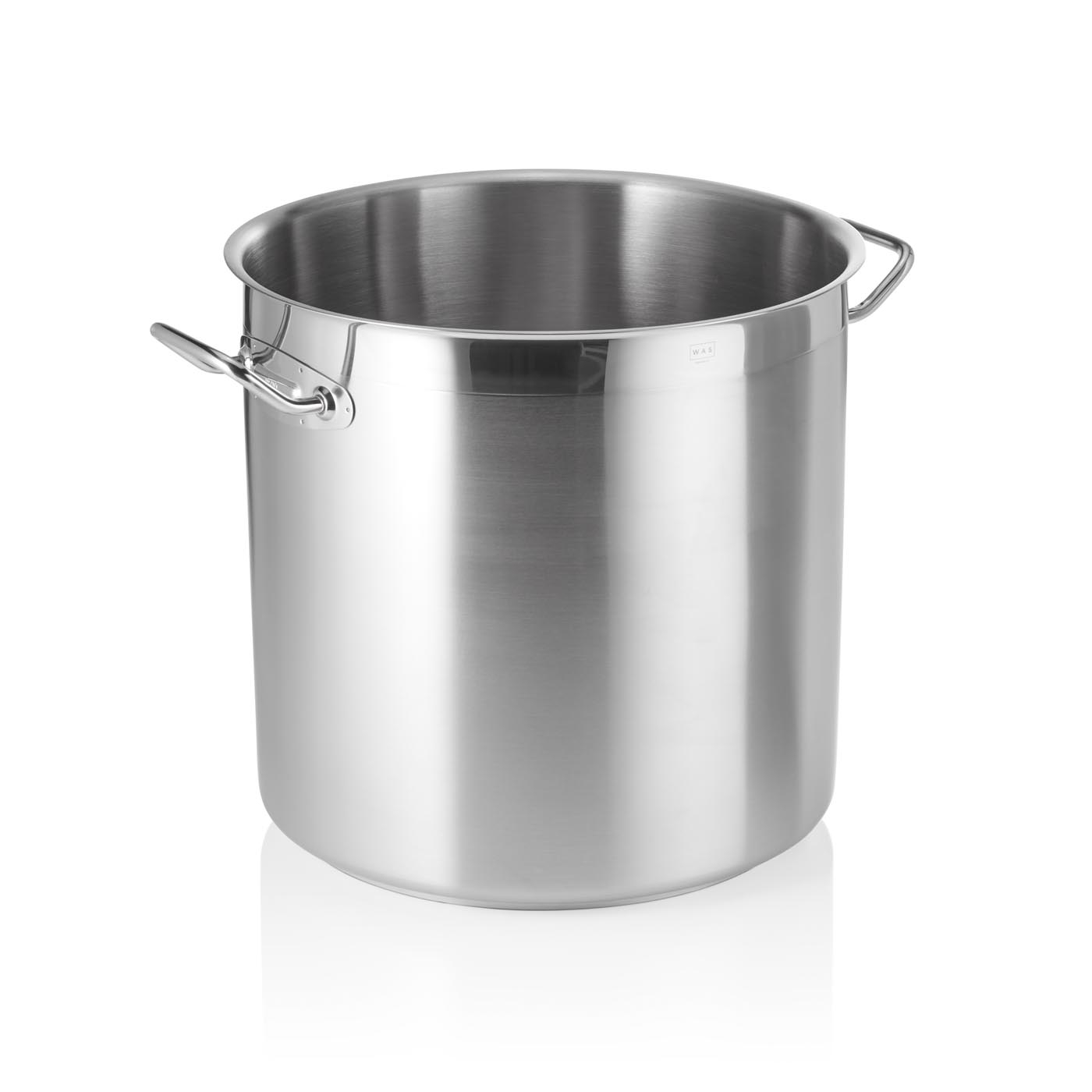 Suppentopf DeLuxe, Edelstahl, Sandwichboden, 36 Liter, Schüttrand, Kaltgriffe angeschweißt