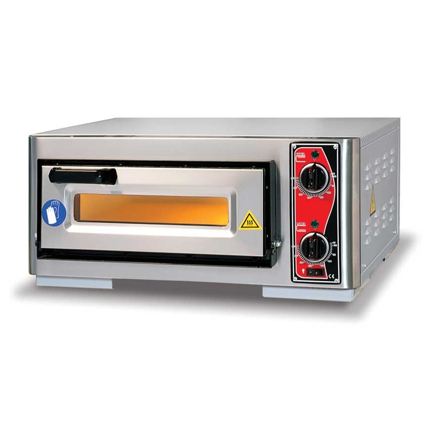 ECCO Pizzaofen, 1 Backkammer für 1 Blech Ø 390 mm, Schamottsteinboden, ohne analoge Temperaturanzeig