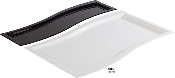 Platte "Sinus", Melamin, GN 2/4, schwarz