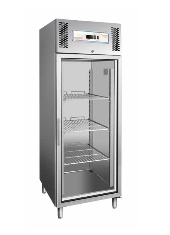 Tiefkühlschrank mit Glastür, -18°C bis -22°C, 650 Liter