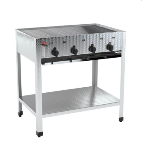 Gastro Gasgrill, 16,0 kW, Standgerät, 4 Zonen