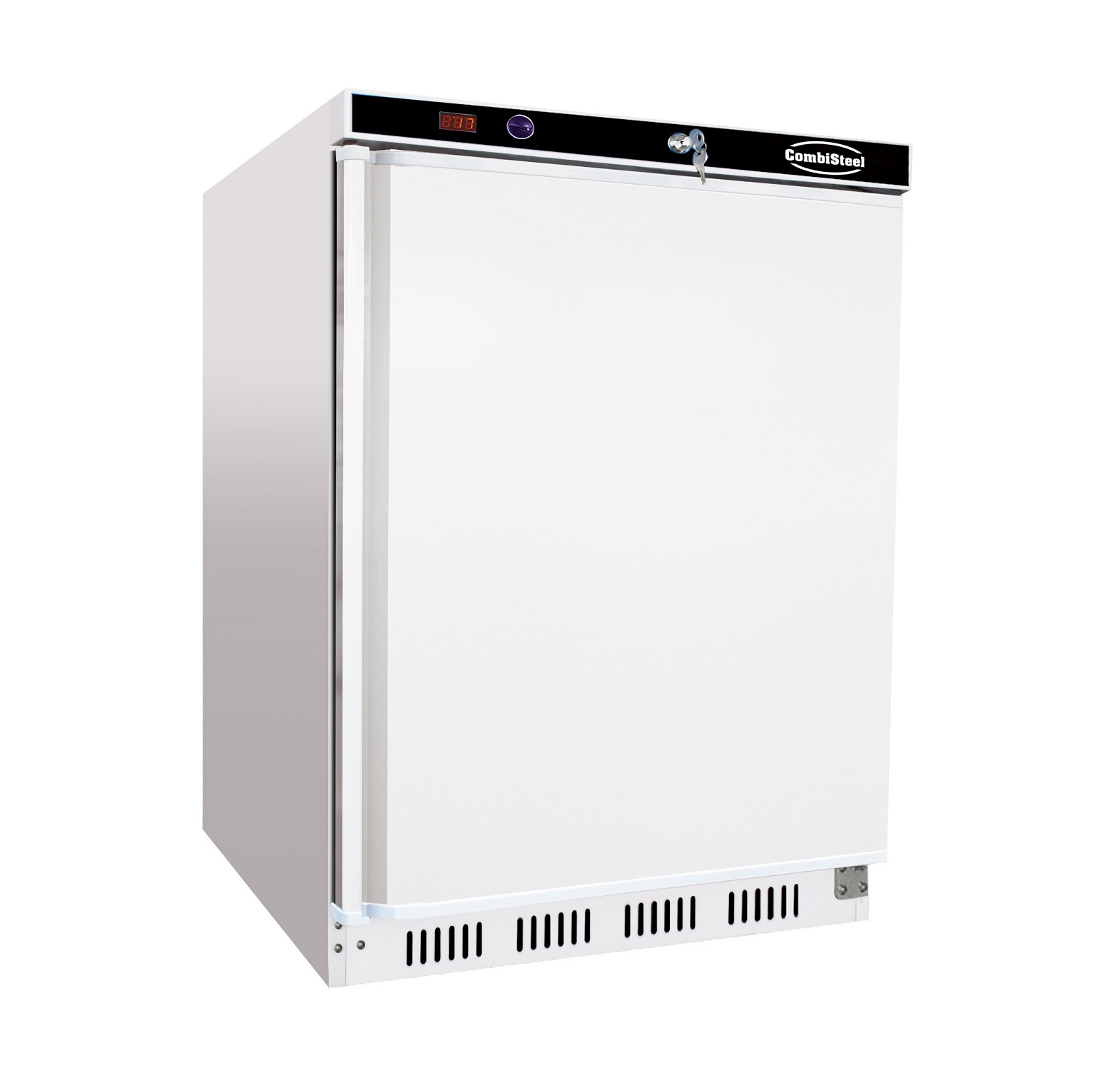 Gewerbe-Kühlschrank mit Volltür, 130 Liter, +2 bis +8°C, Kühlmittel R600 A, abschließbar