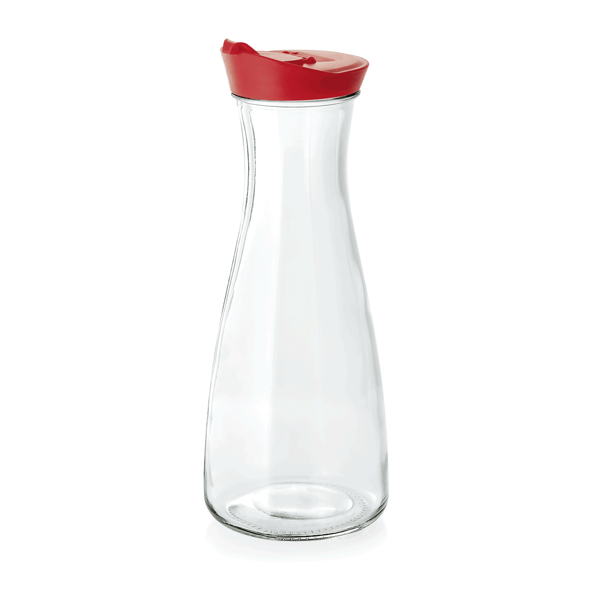 Karaffe mit Deckel rot , 1,0 Ltr., ø 6,7/10 cm, Höhe 24,5 cm