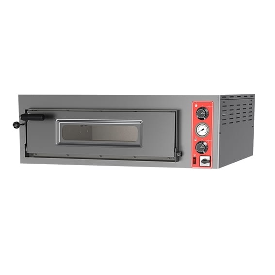 Elektro Pizzaofen, 1 Backkammer, Pizzen 4x Ø 33 cm, mechanische Steuerung, 2 mechanische Thermostate