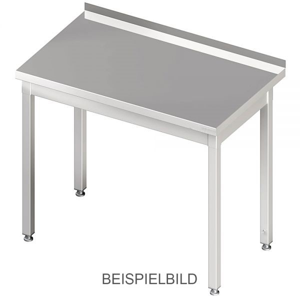 Arbeitstisch, ohne Grundboden, Aufkantung hinten und links, mit Ausschnitt, gebraucht