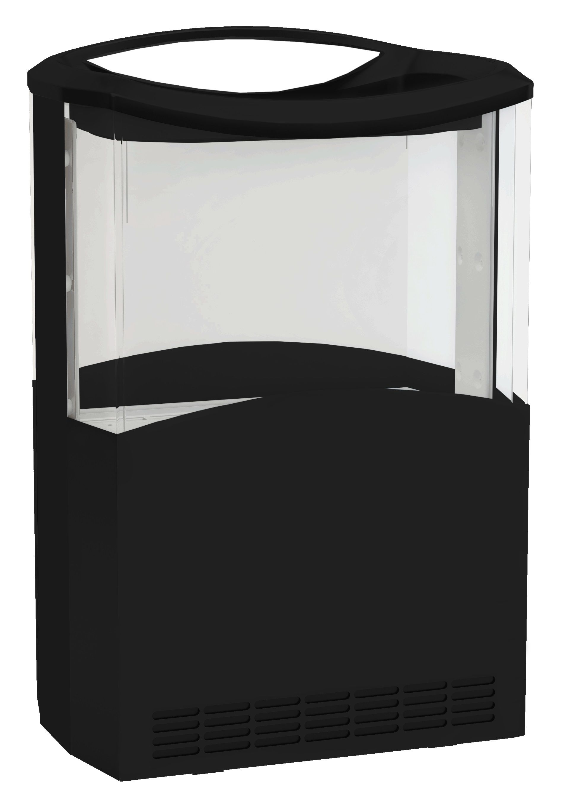 Impulskühler, 110 Liter, freistehend, +2 bis +15 °C, Umluftkühlung, schwarz