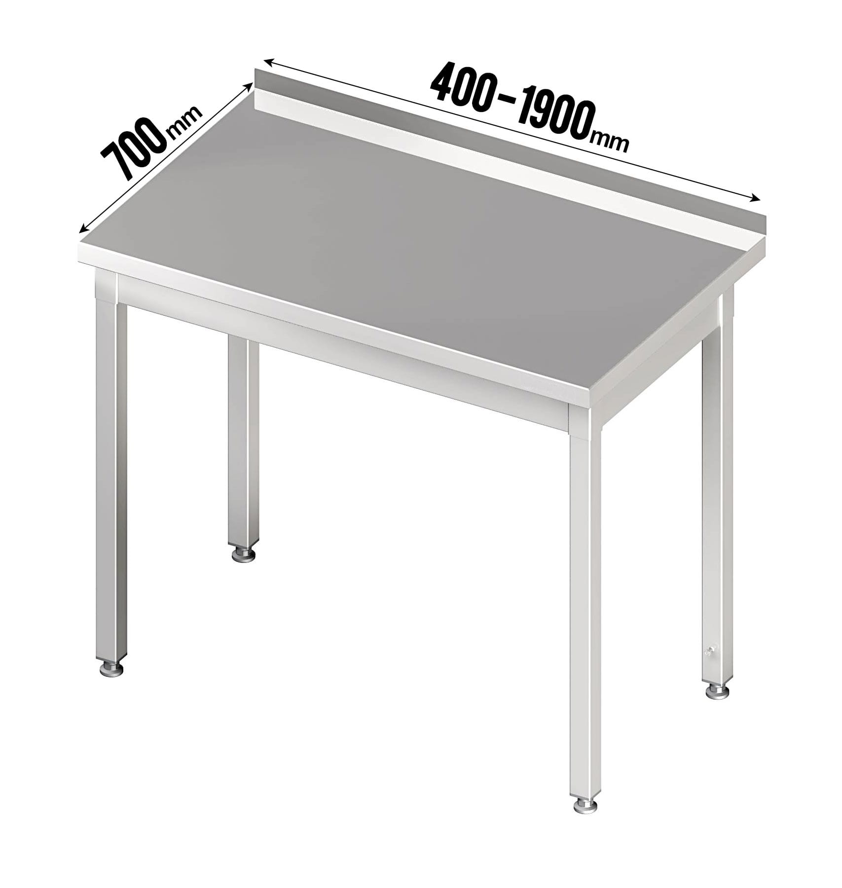 Arbeitstisch, Aufkantung, ohne Grundboden, ohne Verstrebung, Tiefe 700mm