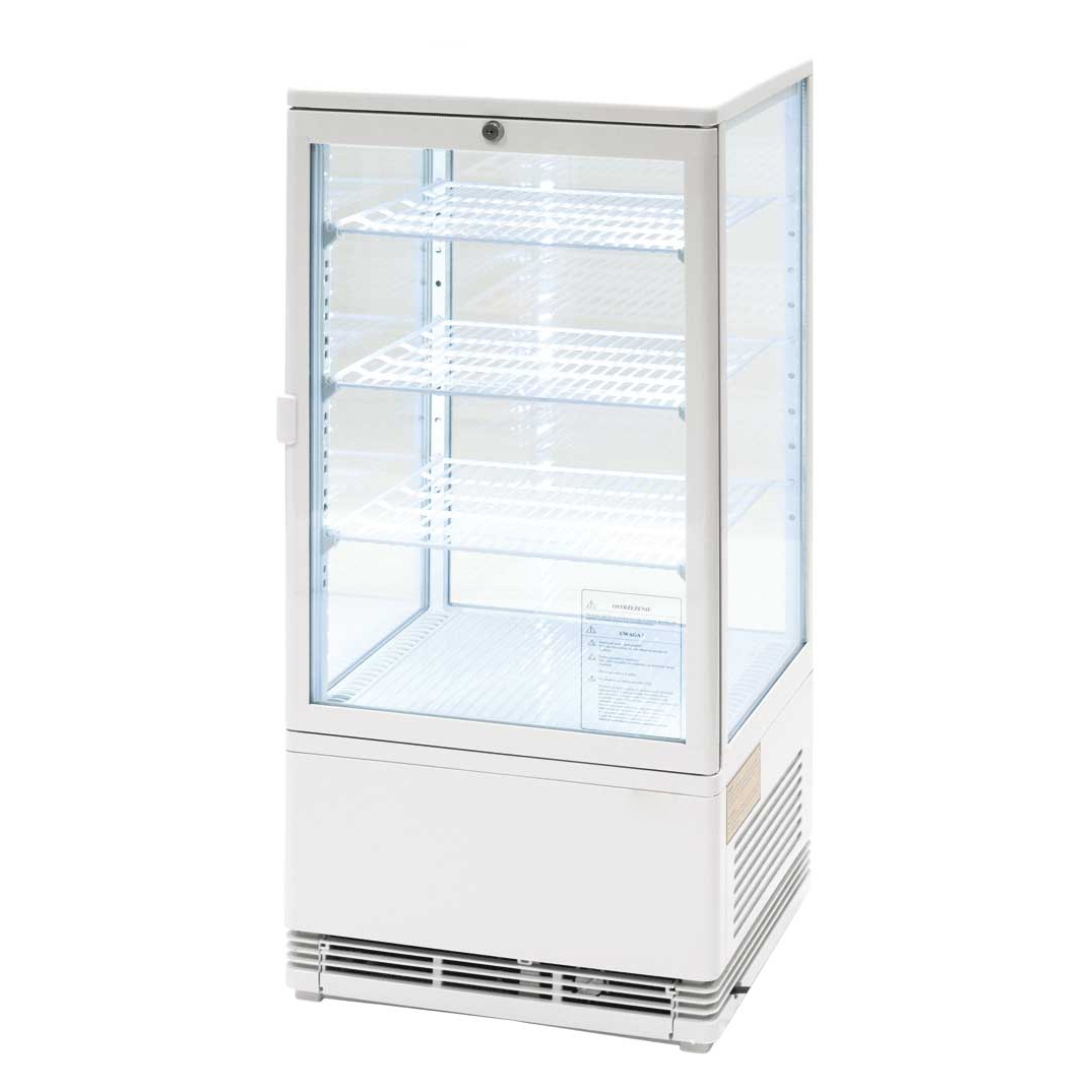 Kühlvitrine mit LED-Innenbeleuchtung, 78 Liter, weiß