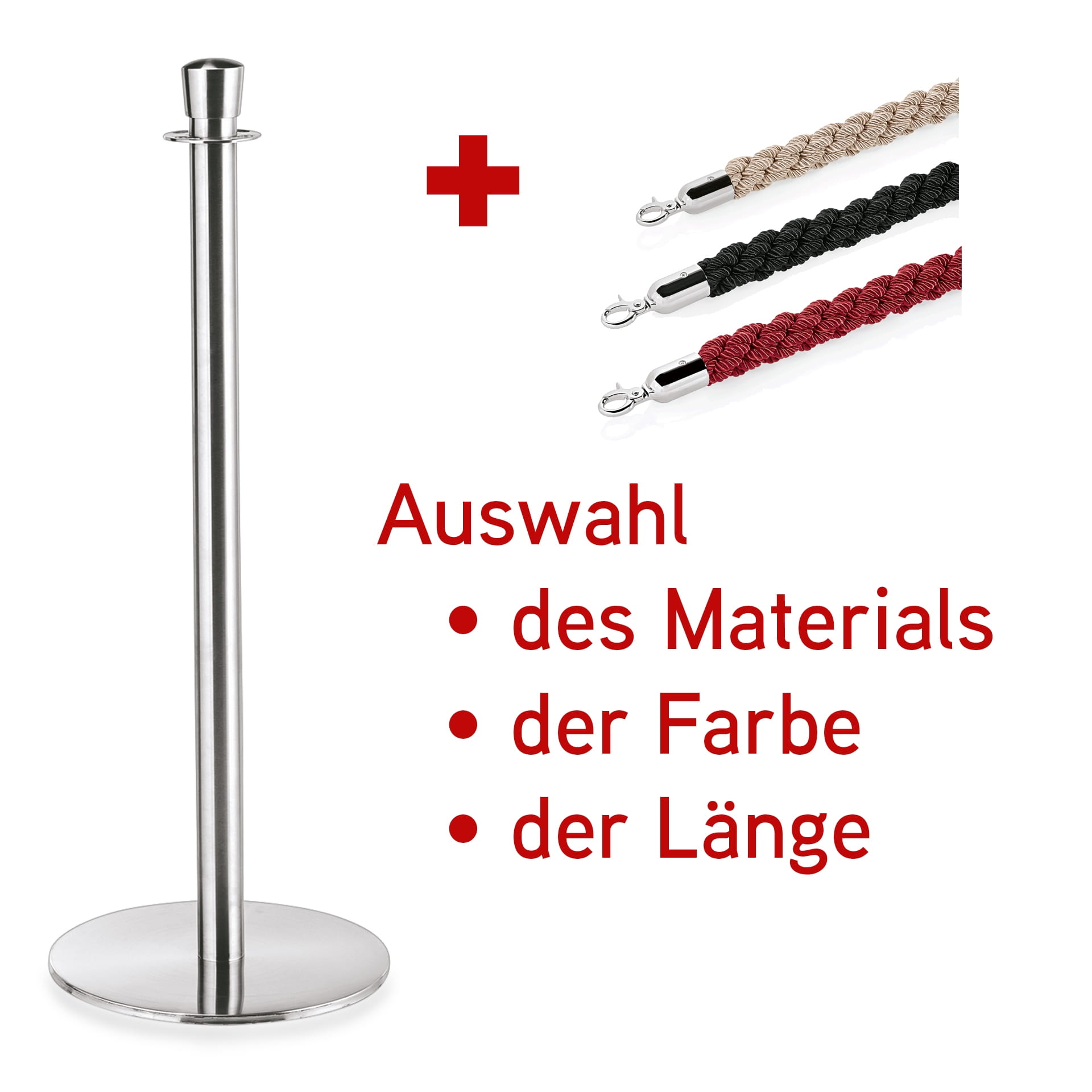 Abgrenzungspfosten mit flachem Fuß, Zylinder,