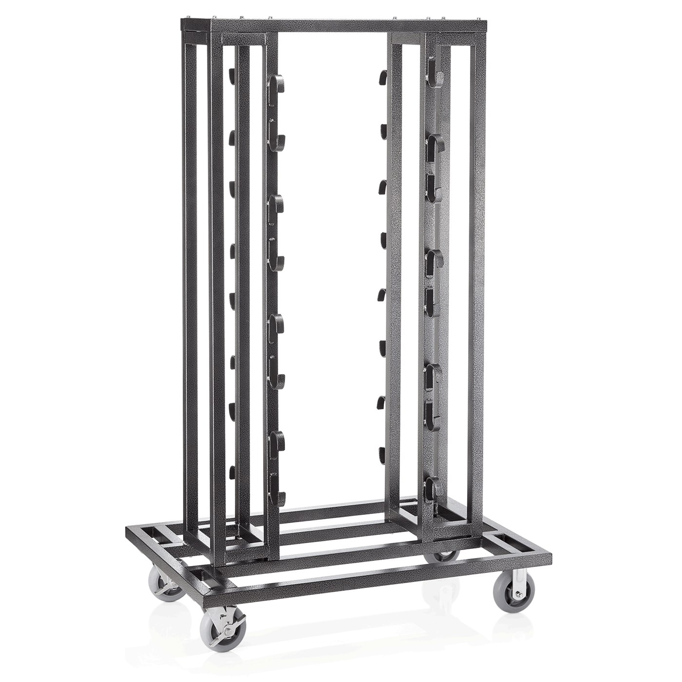 Transportwagen - 25 kg - pulverbeschichteter Stahl - für Abgrenzungspfosten bis Ø 6 cm, 2 schwenkbar